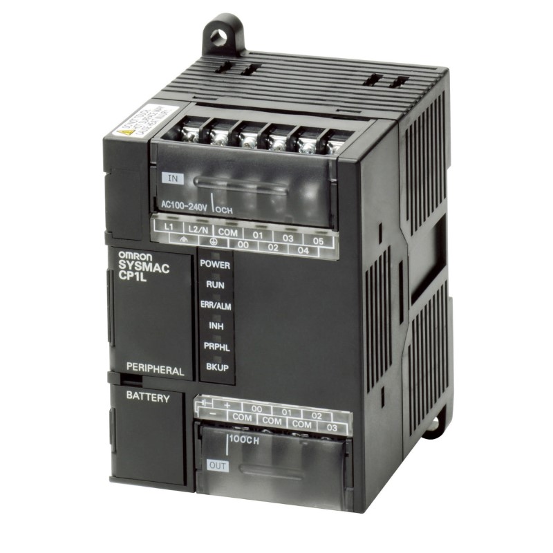 Omron CP1L-L10DR-A CP1L Serisi Kompakt PLC (10 I/O, Röle, 100-240VAC)